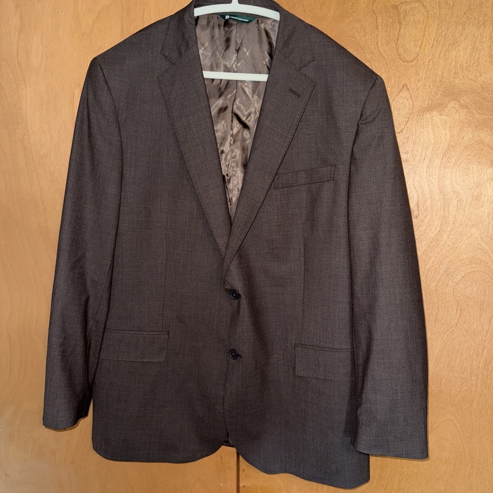 Brooks Brothers B By Brooks Brothers Blazer Mens 46L Brown Sport Coat Wool